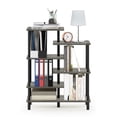 thumbnail image 4 of Furinno Turn-N-Tube Toolless Assembly 6-Tier Grey Book Shelf, Accent Display Shelf, Open Shelves, Round Tubes, for Organization and Storage, Living Room, Garage, Home Office, Grey Oak, 4 of 4