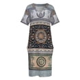 thumbnail image 4 of Roman Mosaic - Light Blue Loose Pocket Dress women's fashion dresses loose summer dress dress korean style, 4 of 7