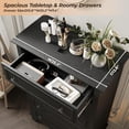 thumbnail image 6 of Black 5 Drawer Dresser for Bedroom, 48" Tall Wood Dresser & Chests of Drawers with Deep Drawers, Modern Chest Organizer with Metal Handles for Living Room, Hallway, Entryway, 6 of 7