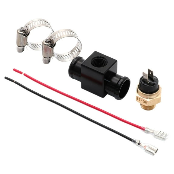 AMLESO Motorcycle Fan Thermostat Temperature Switch Black,Electric Engine Cooling Fan Thermostat Switch, Fan Switch