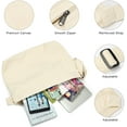 thumbnail image 5 of Canvas Hobo Bag, Shoulder Bag Unisex Canvas Crossbody Bag with Zipper and Adjustable Strap Handbag Large Tote Bag, 5 of 8