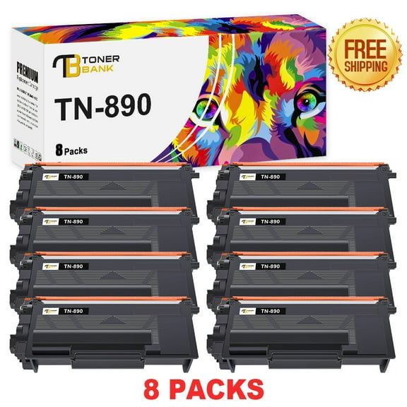 Toner Bank Compatible Toner Cartridge Replacement for Brother TN-890 TN890 High Yield (Black, 8-Pack)