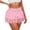 Red, variant on Women's Lace Ruffle Tiered Mini Skirt, Sexy Summer Casual A-Line Skirt with Floral Lace for Club & Daily Wear, 1pc, S/M/L/XL