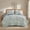 Green, variant on Regency Heights 3-Piece Full/Queen Size Floral Boho Quilt Set, Pink Medallion Print Reversible Bedding Set, Full/Queen Size Quilt with Sham