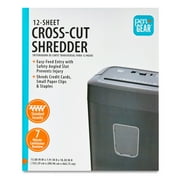 Pen+Gear 12-Sheet Cross-Cut Paper and Credit Card Shredder, 5.55 gal Bin, Black, Home and Office Use