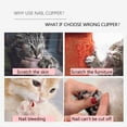 thumbnail image 4 of Professional Cat Nail Clippers and Claw Trimmer Stainless Steel Scissors for Animals Cats Dogs - Sharp, Safe, 4 of 6
