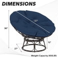 thumbnail image 3 of MeetLeisure 46 Inch Large Papasan Chair Handwoven Wicker with Thcik Olefin Cushion,Sturdy Steel Frame,Waterproof for Living Room,Bedroom,Lounge,Balcony,Indoor Outdoor,Navy Blue, 3 of 8