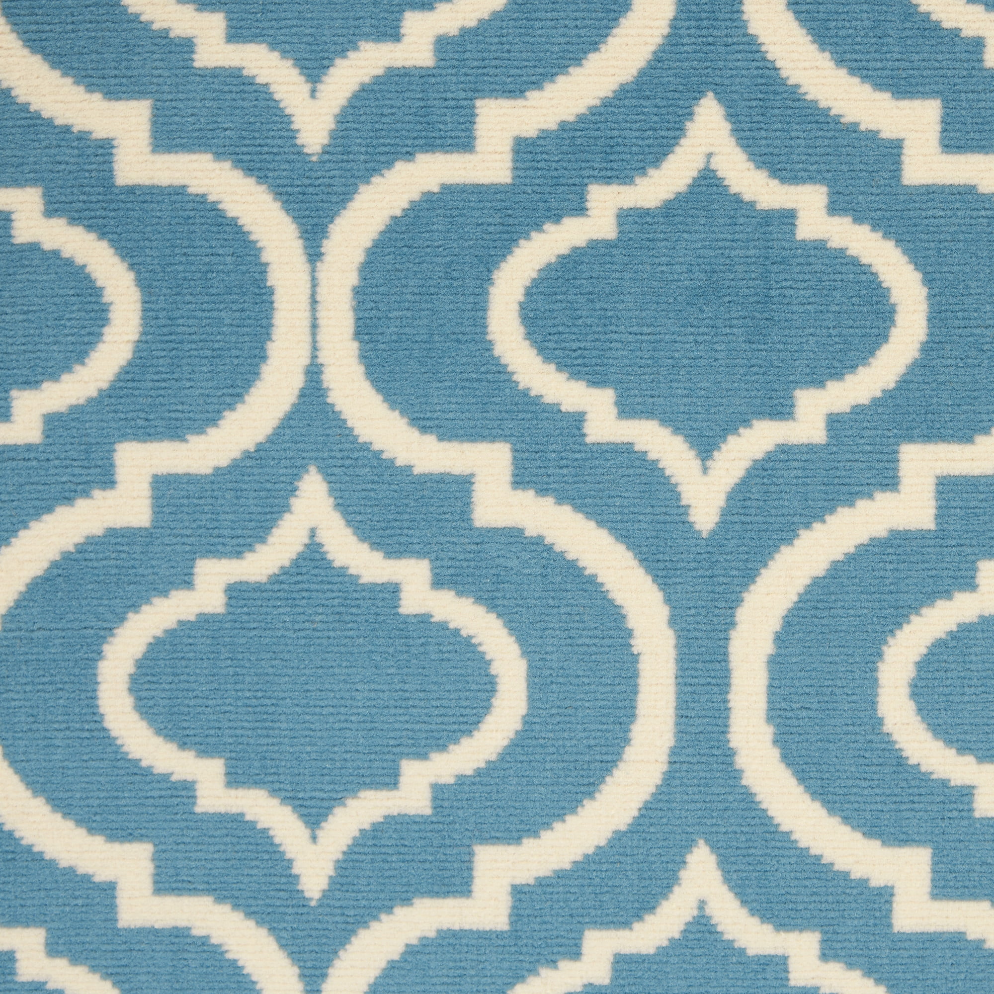 Nourison Bliss Transitional Moroccan Blue 4' x 6' Area Rug, (4' x 6')