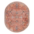 thumbnail image 3 of Unique Loom Lola Collection Area Rug - Vivacious (7' 10" x 10' 2" Oval Brick Red/Gray), 3 of 7