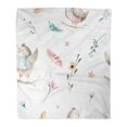 thumbnail image 1 of SIDONKU Throw Blanket Warm Cozy Print Flannel Cute Baby Bird Forest for Children Woodland Watercolor Boho Chiken Cases Comfortable Soft for Bed Sofa and Couch 58x80 Inches, 1 of 1