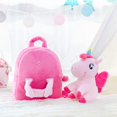 thumbnail image 2 of Bolsa de unicornio para niños, muñeco de peluche, juguete de viaje para niños pequeños, juguete de hombro para preescolar para 3, 2 of 4