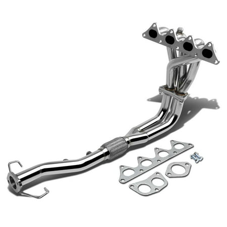 For 2002 to 2007 Mitsubishi Lancer 4 -2 -1 Design 2 -PC Stainless Steel Exhaust Header Kit - 2.0L 4G94 4G63 03 04 05 (Best Turbo For 4g63)