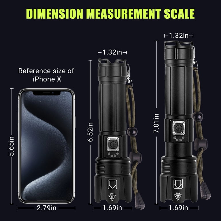 AMBLER 10000 Lumen High-Powered LED Rechargeable Flashlight photo 2