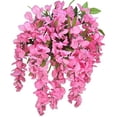 thumbnail image 2 of Admired by Nature Artificial Wisteria Hanging Flowers Bush, Pink, 2 of 4
