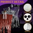 thumbnail image 3 of AGCAN 3 Pack Hanging Skeleton Decorations, Articulated Arms with Hanging Ropes, Scary Halloween Haunted House Prop for Indoor Outdoor Yard Porch, 3 of 7