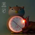 thumbnail image 4 of Precioso reloj despertador de zorro, luz nocturna luminosa, despertador con botón de silencio, reloj de mesa escritorio, regalo para niños, 4 of 4