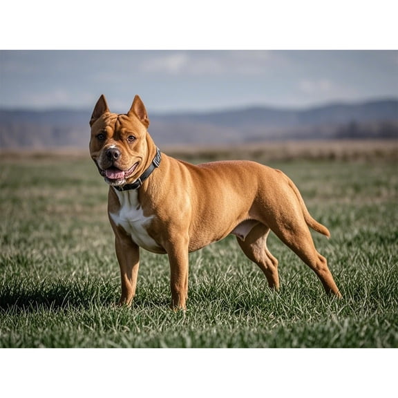 5D Diamond Painting DIY Kits Red Staffordshire Bull Terrier Diamond Art Full Round Drill Crystal by Number Embroidery Arts and Crafts for Living Room Bedroom Home Wall Decor 12x16 inch