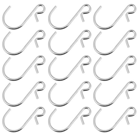 

100pcs Stainless Steel Hooks Rustproof S Type Hooks Hanging Hooks (Steel Color)