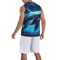 thumbnail image 2 of Xecao Colorful Ocean Whale print basketball shirt for both men and women, a unisex basketball jersey perfect for theme parties-Medium, 2 of 6