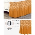 thumbnail image 3 of Weeping Flowers Wrap Around Bed Skirts for King Bed 16" Drop,Bed Skirt with Adjustable Elastic Belt Dust Ruffle Bed Valance for Bedroom Orange Spring Floral Botanical Art Aesthetics Bed Frame Cover, 3 of 7