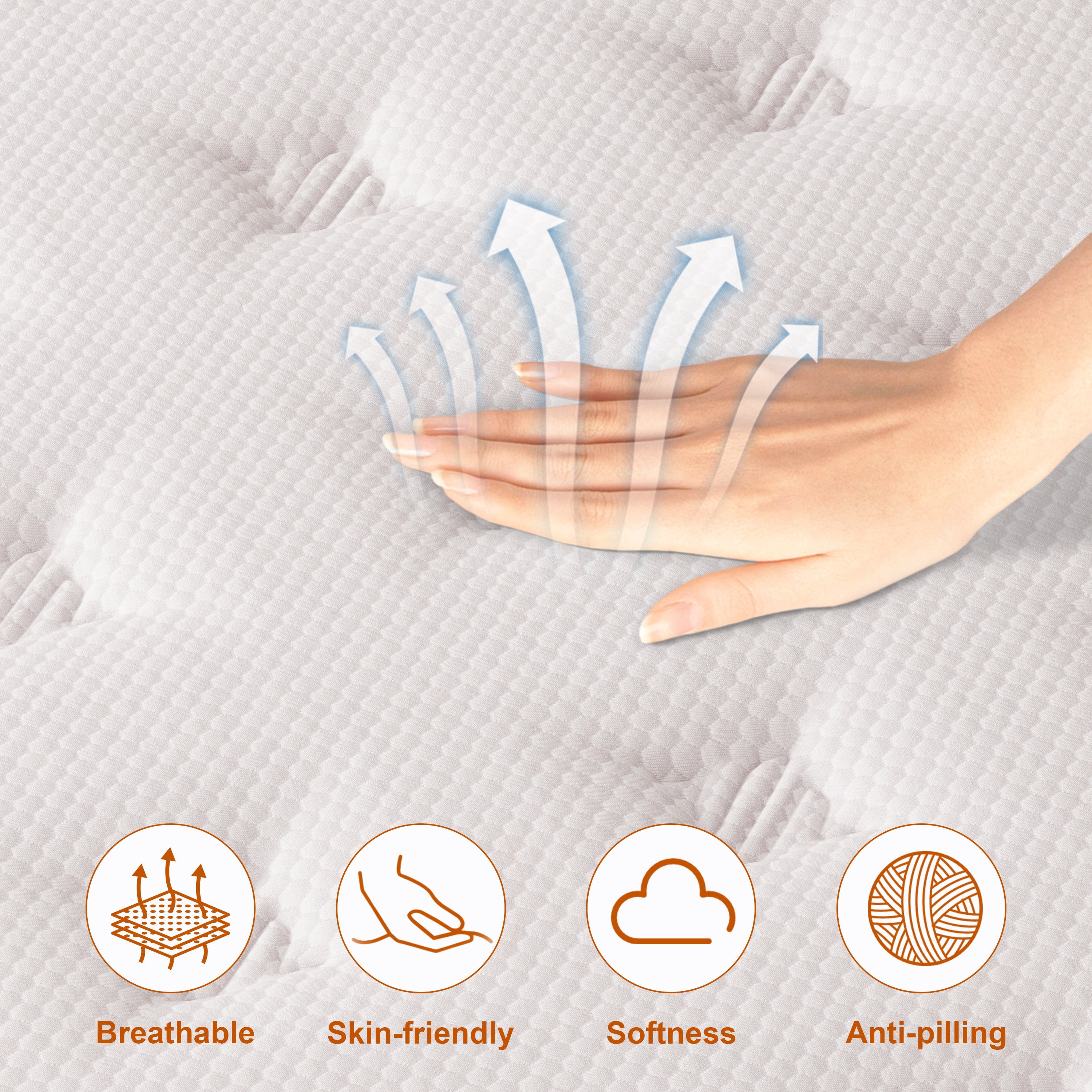 GUUKIN 14 inch Twin Mattress, Memory Foam & Spring Hybrid Medium Comfort Twin Size in a Box,Adult