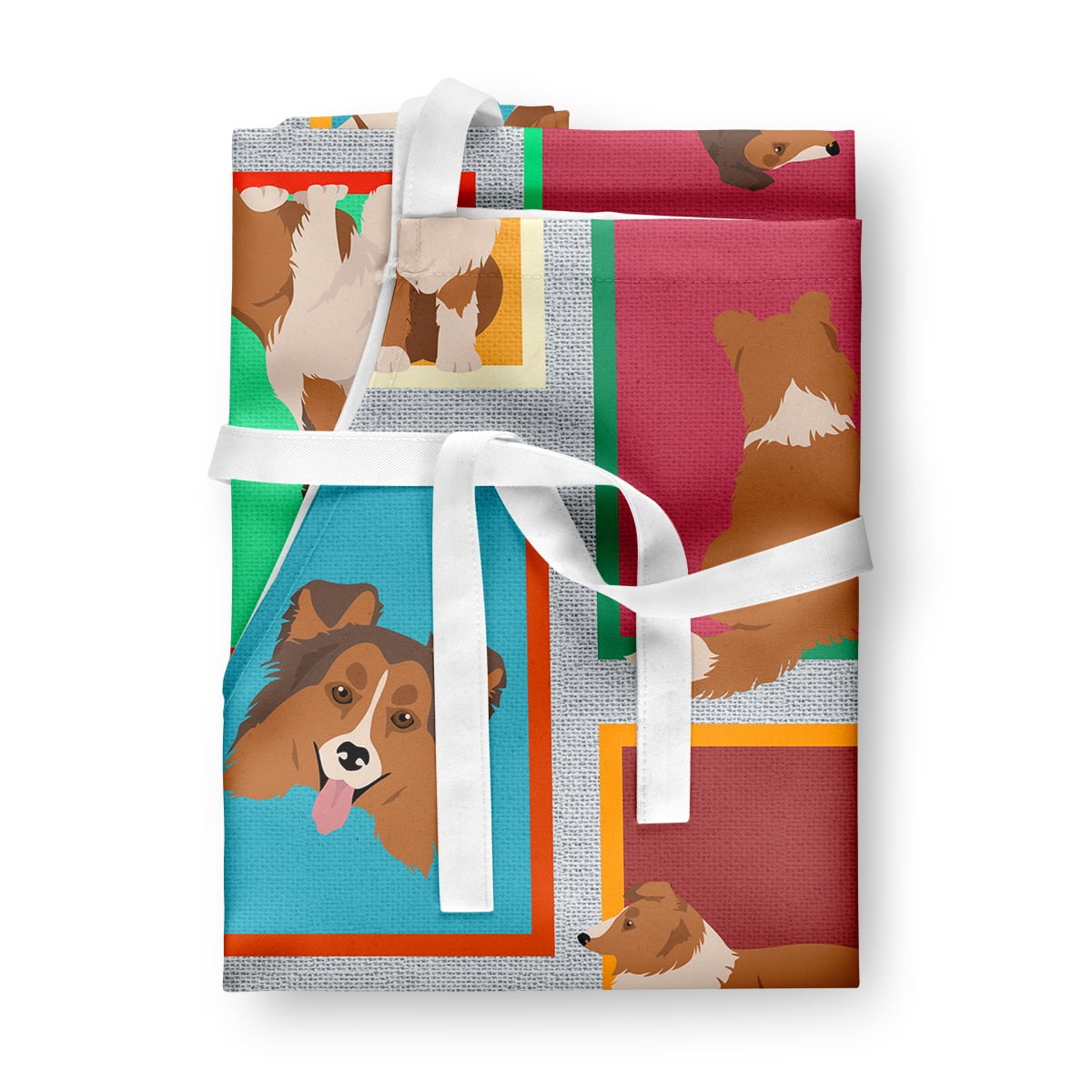 Lots of Sheltie Apron 27 in x 30 in