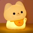 thumbnail image 1 of Lámpara Recargable LED de Silicona Amaredom, Luz Nocturna de Gatito, 1 of 7