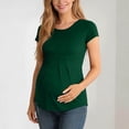 thumbnail image 2 of Bovxnpu Womens Maternity Shirts Maternity Short Sleeve Ruched Fashion Comfortable Top Sleepwear, 2 of 9