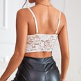 thumbnail image 6 of Women Summer Tops Women Sexy Clothes Rimless Bralette Push Up Sticky Bras Vest Sleeveless Backless Crop Top Club Vintage Bra Vest Workout Top Womens Camisole with Support Bra Warm College White S, 6 of 9
