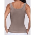 thumbnail image 3 of ANRABESS Womens Sleeveless Scoop Neck Tank Top Ribbed Fitted Summer Basic Slim Cute Tops 2026 Taupe Medium, 3 of 8