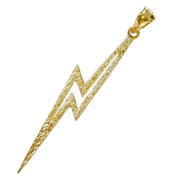 14K Yellow Gold Lightning Bolt Pendant