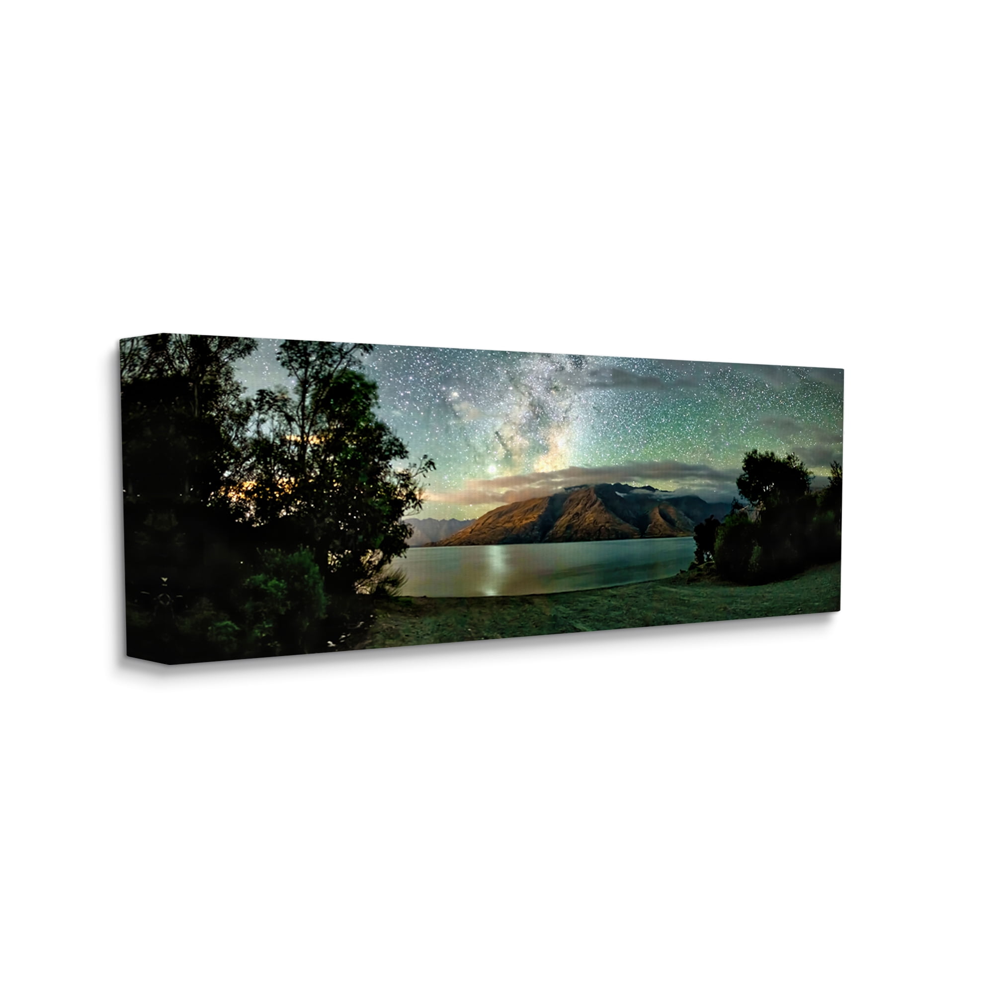 Stupell Industries Starry Night Sky Landscape Nature Photography Gallery Wrapped Canvas Print Wall Art, 30 x 13