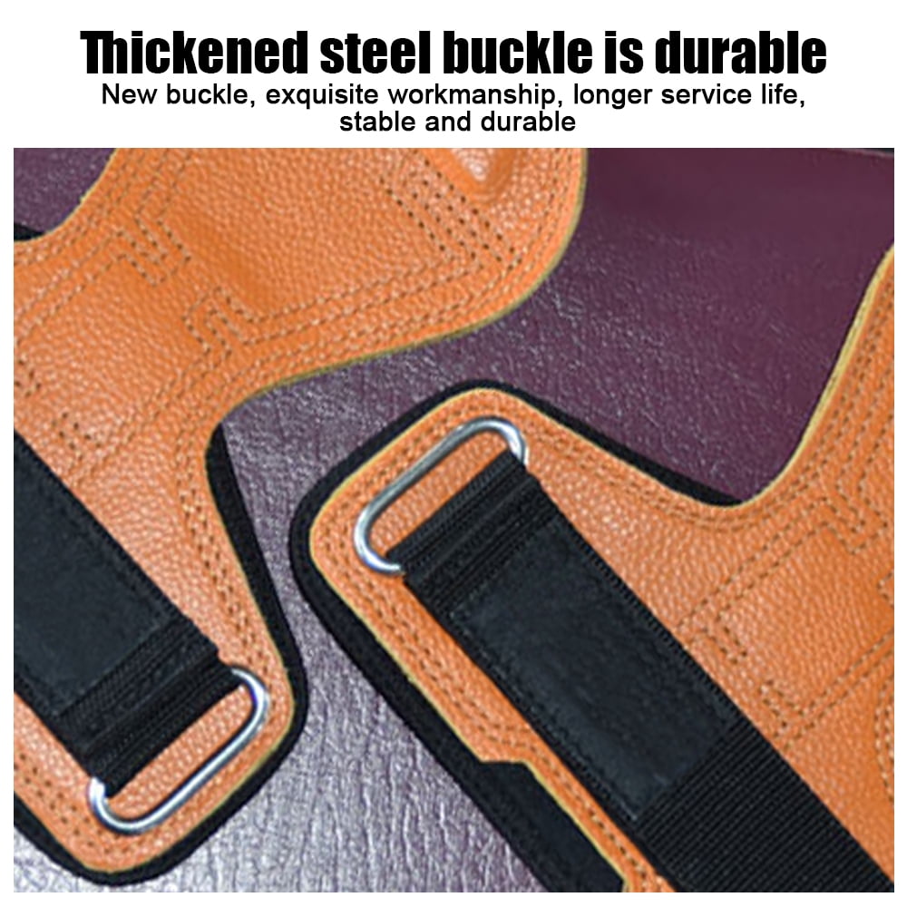 Weight Lifting Grips with Adjustable Wrist Straps for Deadlifts, Heavy-Orange