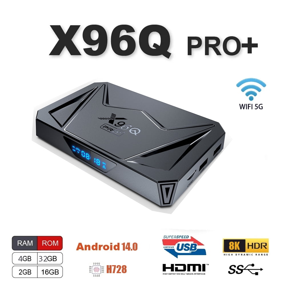 X96Q PRO+ TV Box Compatible For Android 14 3D Dual Band