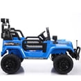 thumbnail image 3 of Joyracer 4WD 24 Volt Ride on Toy Truck with 2 Seater Remote Control & 800W Power Motors, Kids Ride on Car w/ 4 Wheels Spring Suspension, 3 Speeds, Bluetooth Music, Shovel, Blue, 3 of 9
