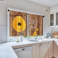 thumbnail image 5 of Summer Honey Bee Gold Kitchen Curtains, Orange Yellow Sweet Short Window Curtains Set of 2, Window Treatment Tier Curtains for Kitchen Over Sink Bathroom Dining Room Decor (26x36 Inch), 5 of 6