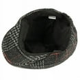 thumbnail image 3 of SikaFu Autumn Winter Wool Hat Flat Cap Retro Plaid Men Women Octagonal Newsboy Cap Plaid Artist Painter Hat Men Women Beret Cap, 3 of 6