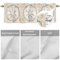 thumbnail image 3 of Sand Dollar Coastal Kitchen Valances for Windows, Small Valance Curtains Rod Pocket Window Treatments Summer Beach Beige Sea Window Valances for Living Room Bathroom Bedroom 54"x18", 3 of 9