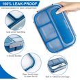thumbnail image 4 of 27Pcs Bento Box Lunch Box Kit, 1300ML Lunch Container for Kids/Adults, Durable Leak-proof Box 4 Compartments with Spoon Fork Bag Accessories, 4 of 5