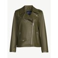 thumbnail image 5 of Scoop Women's Faux Leather Moto Jacket, 5 of 5