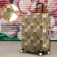 thumbnail image 4 of Brown Checker Sunflower Pattern Luggage Cover Fashion Suitcase Cover Baggage Covers Fit 25-28 Inch Luggage (Go Travel), 4 of 5