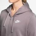 thumbnail image 3 of Nike Sportswear Club Fleece Women's Full-Zip Hoodie Color: Dark Grey Heather/White Size: S (4–6), 3 of 4