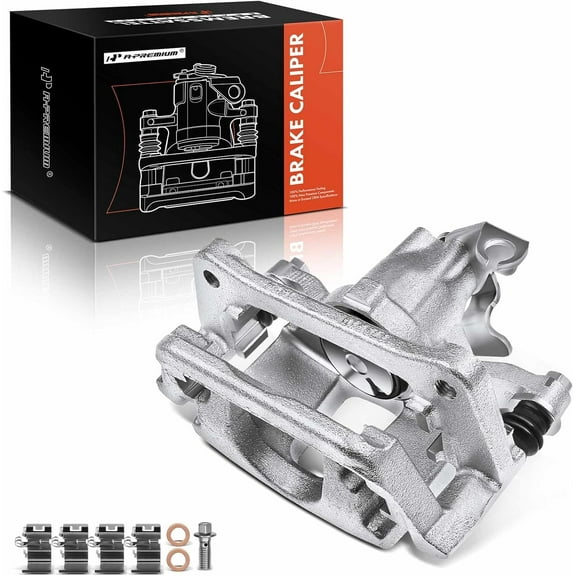 A-Premium Brake Caliper Assembly with Bracket Compatible with Chrysler Town & Country Dodge Grand Caravan Volkswagen Routan 2012-2014 Rear Driver Side