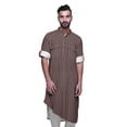 thumbnail image 5 of Atasi Mandarin Collar Printed Rayon Traditional Kurta For Men Casual Shirt, 5 of 6