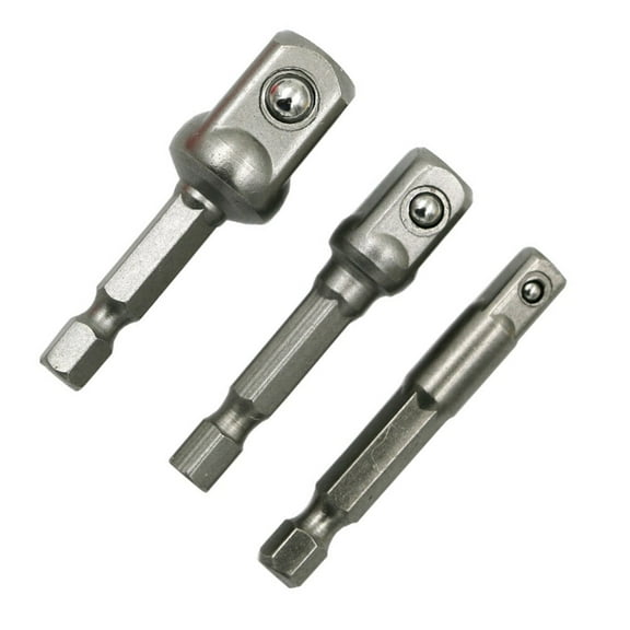 3 PCS Hex Socket Adaptor Power Drill Bit Adapter Impact Socket Extension Hex Drill Bits