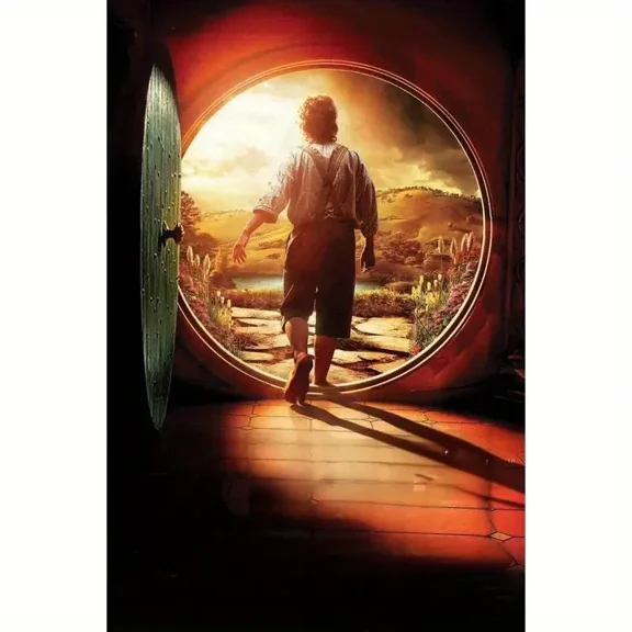 The Lord of The Rings 5D Diamond Painting Tools for Adults DIY Diamond Art Tools for Beginners with Round Full Diamond Diamond Gemstones Home Wall Painting Art Decoration Gift Artwork