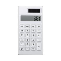 Dademeo Home Calculators Desktop Calculator Slim office Home Electronics Dual Power Desktop Calculator, Solar 12 Bit Tilt Lcd Display Tilt Design White