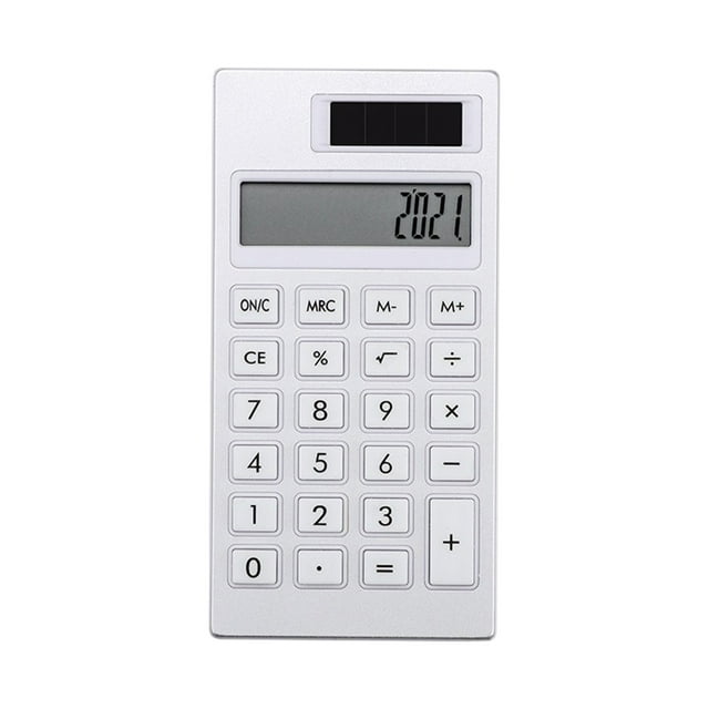 Pinces à Papier Mini Calculatrice Solaire Facile 12 Chiffres Mini Calculatrice Portable