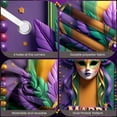 thumbnail image 4 of Colorful Beads Mardi Gras Banner Ornate Mask Carnival Display Red Lobster Purple Background Lobster Backdrop for Mardi Gras Party Carnival Celebration Festival Decoration, 4 of 9