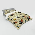 thumbnail image 3 of Ambesonne Cartoon Bedding Set 3 Pcs, Hungry Owls Eating, Twin XL, Black Multicolor, 3 of 3